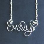 Custom Name Necklace Personalized Wire Word