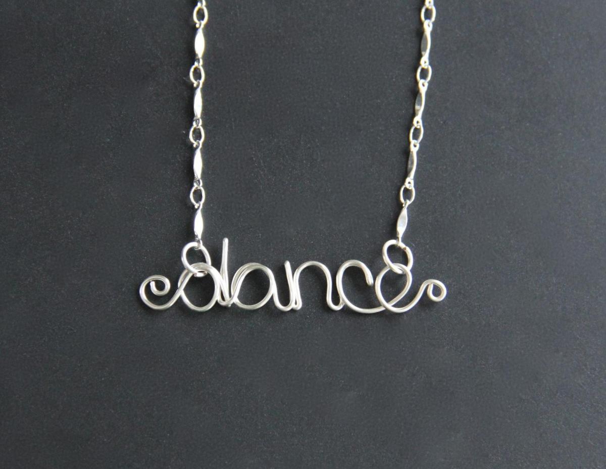 Dance Necklace Wire Word